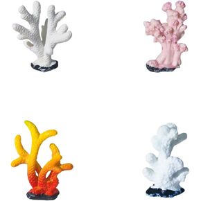 4 أجهزة كمبيوتر مصطنعة مصطنعة مصطنعة زخارف الحوض الديكور الاصطناعي polyresin ملونة الشعاب المرجانية الديكور السمكة ملحقات أسماك السمك ديكور بيتا أسماك السمك المناظر الطبيعية (النمط ج) in Kuwait