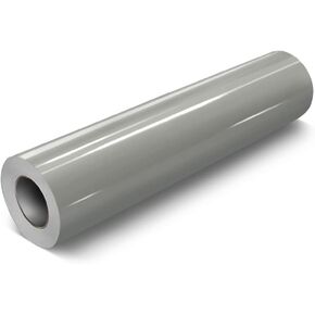 VVivid Gray Gloss 11.8 بوصة × 84 بوصة (7 أقدام) DECO65 فينيل لاصق دائم لكريكوت ، صورة ظلية و CAMEO