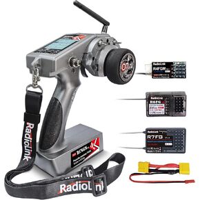 Radiolink RC6GS V3 7 قناة RC Radio Transmitter مع مستقبلات R7FG & R6FG & R4FGM GYRO ، 2.4 جيجا هرتز ، نطاق 600 متر ، سيارة RC ، شاحنة ، عربات التي تجرها الدواب ، قارب