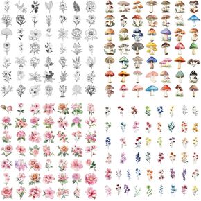 200 PCS ملصقات الحيوانات الأليفة الصافية - الفراشة المائية ، اليعسوب ، الطيور الطنانة وحيوانات البحر - 50 تصميمًا فريدًا لكل موضوع - ملصقات جمالية للمجلات ، كتب القصاصات ، أجهزة الكمبيوتر المحمولة والحرفية DIY