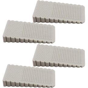 سدادات الباب المصغرة 4Pack لأسفل الباب ، إسفين سدادة الباب ، توقف الباب المتين في الأسطح المختلفة ، مناسبة لفجوات الأبواب والرمادي