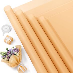 YTDEK Flower Wrapping Paper 20 Sheets White Floral Bouquet Wrapping Paper with Ribbon for Florist Supplies Wedding Shower Anniversary Birthday Graduation