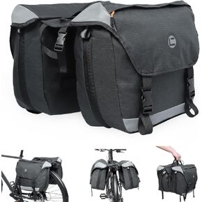 QYCHHJ Bike Rack Bag 12L Bike Trunk Reflective Rear Bag Waterproof Bicycle Saddle Panniers with Shoulder Strap Bicycle Rear Carrier Bag Commuter Bike Luggage Bag Pannier Accessories Storage Bags