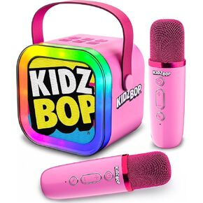 Move2Play, Mini Karaoke Machine for Kids | Includes 20+ Kid Songs | 2 Microphones | Connect with Bluetooth | 2, 3, 4, 5+ Year Old Gift & Birthday Present | Girls, Boys, & Toddler