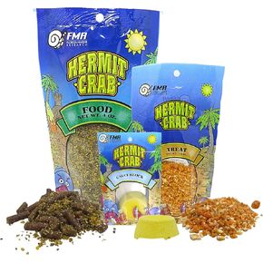 Needzo Hermit Crab Food ، Treat and Calcium Clock Set ، حافظ على صحة حيوانك الأليف في كل الإمدادات الطبيعية وضروريات الموائل لسرطان البحر ، 3 عبوات