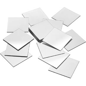 25 PCS 3 في بلاط مرآة أكريليك صغيرة البلاط مربعة مرآة لاصق ملصق مرآة صغيرة ل DIY الحمام غرفة نوم غرفة نوم (3 بوصات)