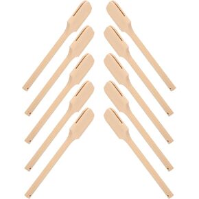 CIIEEO 10pcs معجبات مروحة خشبية مقابض حرفة العصي الخشب العصي المتموجة العصي الحرف المصاصة.