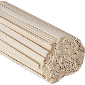 KEILEOHO 400 PCS 15.5 Inch Natural Bamboo Sticks, 0.35 Inch Width, Long Popsicle Sticks, Wooden Sticks for Craft Projects, Wax, Mixing, Sign-Making