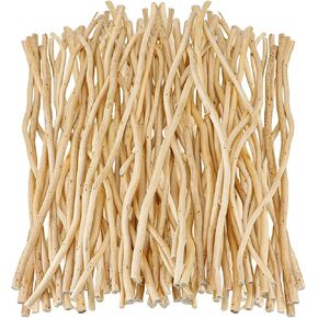 50Pcs Natural Twigs, Driftwood Branches for DIY Crafts, Unfinished Timber Rods for Model Making, Home Decor & Art Supplies (30cm/19.7in)