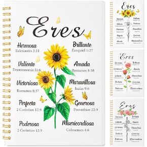 4 Pcs Christian Spiral Notebooks Spiral Bible Verse Notebooks Religious Journals for Women Christian Notepads Mother's Day Journal Religious Inspirational Notepads for Office Supplies