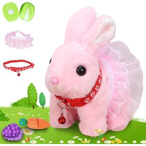Easter Bunny Stuffed Animal, Ideal Easter Gifts for Kids 3-5, Hopping Bunny Toys for Kids with Sounds, Wiggling Ears, Nose, Jumping, Great Gift for Birthdays, Children's Day, and Christmas