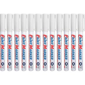 440XF Paint Markers for Wood, Plastic, and Canvas, Waterproof Marker for Indoor/Outdoor Applications, Opaque Coloring Markers with 1.2mm Bullet Tip - Blue, 12 Pack in Kuwait