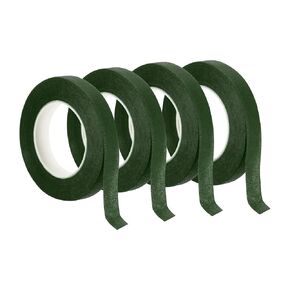 PATIKIL 30 Yard Floral Tapes, 4 Pack Florist Tape Crepe Paper Flowers Bouquets Tapes Waterproof for Flower Stem Wrapping, Dark Green (27 Meters)