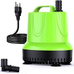 KINGYEENUO Fountain Pump, 660GPH (40W 2500L/H) Submersible Water Pump, Durable Outdoor Fountain Water Pump with 2 Nozzles for Aquarium, Pond, Fish Tank, Water Pump Hydroponics, Backyard