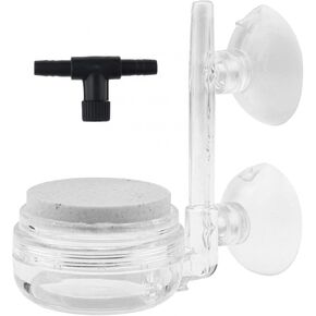 Aquarium Air Stone Disc, Nano Air Stone Aquarium Air Stone for Fish Tank and Hydroponic with Control Valve, Fish Tank Nano Bubble Stone Kit