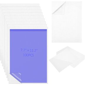 100 PCS جيوب لاصقة واضحة ، قشر وعصا جيوب الملصقات اللاصقة ، 7.7 × 11.2 بوصة الأكمام مع لاصق ، جيوب عرض لاصقة ، للمكتب ، المدرسة ، علامات نشر الصندوق