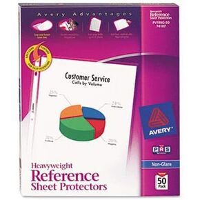 AVERY TOP-LOAD POLY SHOPERS ، مقياس ثقيل ، رسالة ، nonglare ، 50/box