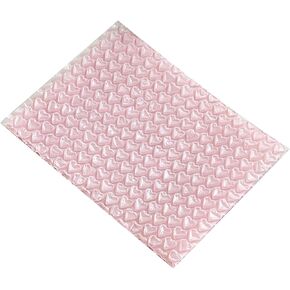 الفقاعات خارج حقيبة ، 4 × 4 '' غلاف الفقاعات الوردي للتعبئة ، Kpop photocard الأكمام نمط القلب نمط ubble cushioning حامي لطيف لبطاقات المعبود الكورية ، غلاف الهدايا ، هواة الجمع
