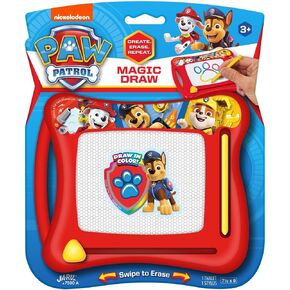 Ja-Ru Paw Pat Magic Draw Magnetic Drawing Pad. (وحدة واحدة) رسم ألعاب رحلة أطفال. لوحة الكتابة الصغيرة الخالية من الفوضى مطاردة ، مارشال ، الأنقاض. الأنشطة الإبداعية وتناول الطعام والسفر. 7500-1A