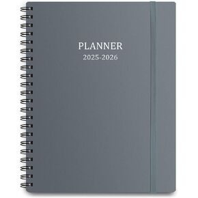 Planner 2025-2026, Monthly Planner Runs Jul 2025 to Jun 2026, Calendar Planner with Sturdy PP Cover, Weekly Planner 2025, Laminated Tabs, Twin Wire Binding, Elastic Bond, A5 Monthly Planners 2025-2026