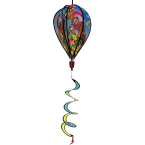 في Breeze 0984 Red Poppies Hot Air Balloon Spinner-Outdoor Hanging Decoration