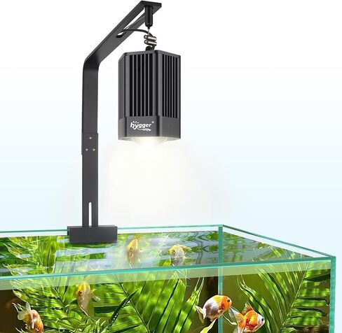 Hygger 60W Aquarium Light Full Spectrum RGB COB CLIP على ضوء خزان الأسماك يزرع الضوء مع قوس التثبيت المتوافق مع المكونات الذكية الموقت للضوء المنخفض إلى ارتفاع متطلب النباتات المائية in Kuwait