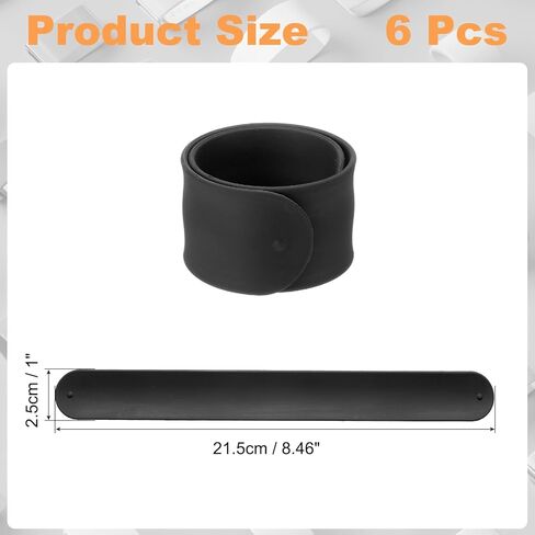 uxcell Silicone Snap Bracelets, Slap Bracelets Bulk Wristbands for DIY Goodie Bag Fillers Crafts Classroom in Kuwait