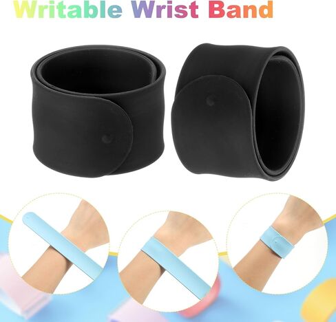uxcell Silicone Snap Bracelets, Slap Bracelets Bulk Wristbands for DIY Goodie Bag Fillers Crafts Classroom in Kuwait
