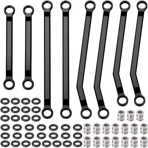 RCLIONS High Clearance Chassis Aluminum Links Set Linkage for Redcat Ascent 1/18th RC Crawler Car Upgrade Parts (Red) in Saudi Arabia