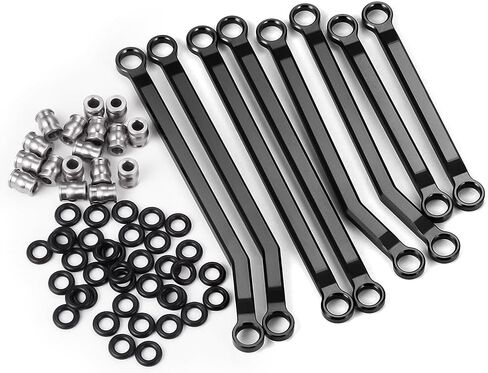 RCLIONS High Clearance Chassis Aluminum Links Set Linkage for Redcat Ascent 1/18th RC Crawler Car Upgrade Parts (Red) in Saudi Arabia