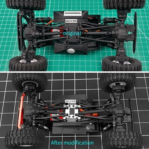 RCLIONS High Clearance Chassis Aluminum Links Set Linkage for Redcat Ascent 1/18th RC Crawler Car Upgrade Parts (Red) in Saudi Arabia