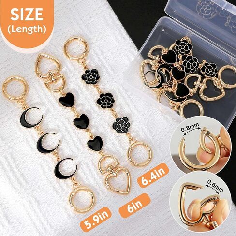 Seloom Purse Strap Extender Purse Chain Bag Exquisite Charms Purse Straps Replacement Chain for Handbags Shoulder Bag in Saudi Arabia