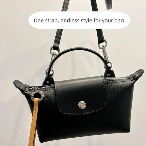 حزام الأكياس المطورة يناسب حقيبة Longchamp Mini ، وأشرطة محفظة جلدية استبدال Crossbody ، وأشرطة قابلة للتعديل مناسبة لحقيبة Le Pliage Mini ، مع عبوات مربع الهدايا (البني الذهب) in Kuwait