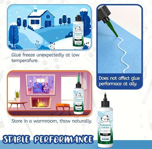 Craft Glue & Precision Tips, Bottles with Fine Tip, Quick Dry Clear, Strong Tacky Glue, Fabric Adhesive Permanent for Paper Crafting Scrapbooking/Etc (4.2OZ) in Saudi Arabia