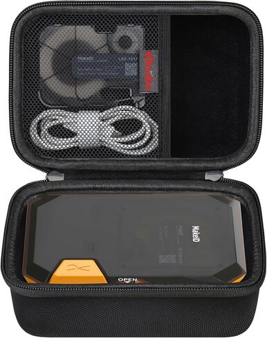 Elonbo Carrying Case for Makeid P31 Industrial Label Maker Machine, Thermal Transfer Label Printer Portable Bluetooth Labeler Storage Holder, Wire and Cable Labeling Machine Travel Bag, Black in Saudi Arabia