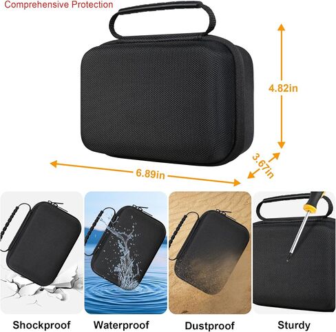 Elonbo Carrying Case for Makeid P31 Industrial Label Maker Machine, Thermal Transfer Label Printer Portable Bluetooth Labeler Storage Holder, Wire and Cable Labeling Machine Travel Bag, Black in Saudi Arabia