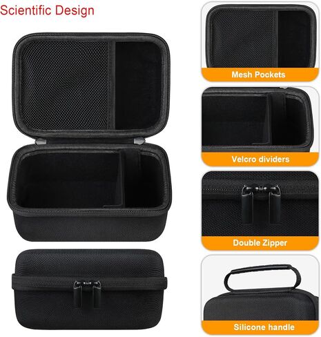 Elonbo Carrying Case for Makeid P31 Industrial Label Maker Machine, Thermal Transfer Label Printer Portable Bluetooth Labeler Storage Holder, Wire and Cable Labeling Machine Travel Bag, Black in Saudi Arabia