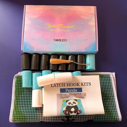 YAKOLECI Latch Hook Kits comprised primarily of Latch Hook Needles and Also Including Printed Knitting Patterns for Home Decor Festival Gift in Saudi Arabia