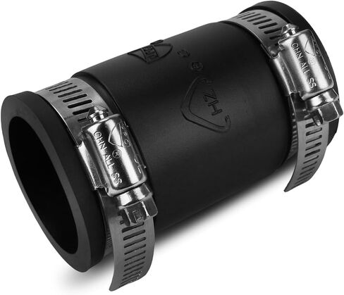 Dust Control Flex Cuff, with Stainless Steel Hose Clamps, Flexible Pipe Coupling for Cast Iron and Plastic Plumbing Connections (2 Inch) in Saudi Arabia