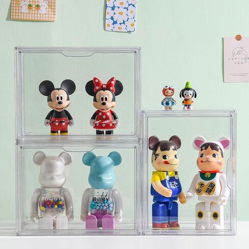 Purse Storage Organizer for Closet 3 Packs Clear Handbag Storage Organizer Acrylic Display Case for Collectibles Stackable Bag Organizer with Magnetic Door for Backpack, Figure, XXX-Large in Kuwait