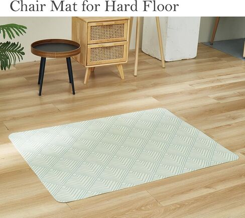 36'' x 48'' Plastic Office Chair Mat for Hardwood Floor, Boho Style Heavy Duty and Eco-Friendly Series Desk Chair Mat (Beige) in Saudi Arabia