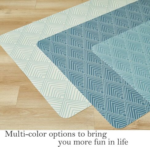 36'' x 48'' Plastic Office Chair Mat for Hardwood Floor, Boho Style Heavy Duty and Eco-Friendly Series Desk Chair Mat (Beige) in Saudi Arabia