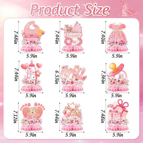 9PCS CandyLand Party Decorations, Candy Land Table Centrepieces Candy Themed Honeycomb Decorations Colourful Lollipop Birthday Party Decorations For Sweet Shop Baby Shower Tabletop Decorations in Kuwait