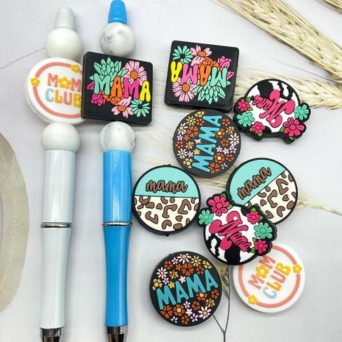 Silicone Focal Beads Autism Awareness Focal Silicone Beads for Pens Silicone Focal Beads for Keychain Making Bracelet Necklace Handmade Crafts(20pcs) in Saudi Arabia