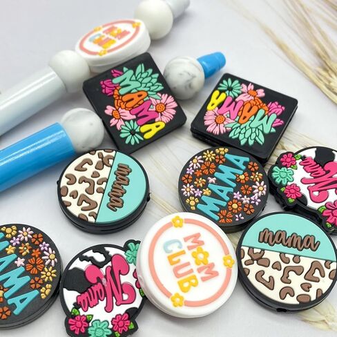 Silicone Focal Beads Autism Awareness Focal Silicone Beads for Pens Silicone Focal Beads for Keychain Making Bracelet Necklace Handmade Crafts(20pcs) in Saudi Arabia