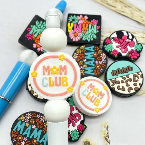 Silicone Focal Beads Autism Awareness Focal Silicone Beads for Pens Silicone Focal Beads for Keychain Making Bracelet Necklace Handmade Crafts(20pcs) in Saudi Arabia