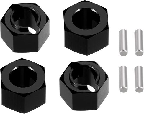 4 PCS 7mm Wheel Hex Hub Adapters for Losi Mini-T 2.0 & Mini-B 1/16 1/18 RC Off-Road Car Truck Upgrades-Black in Saudi Arabia