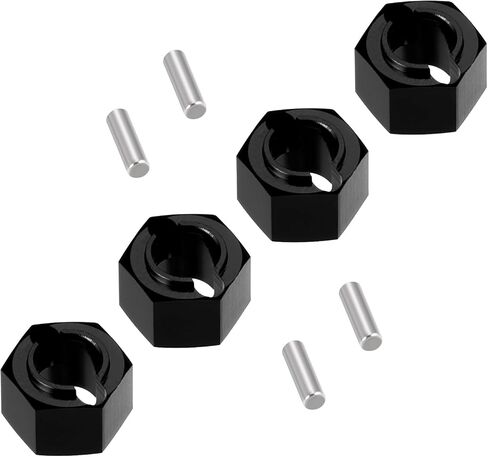 4 PCS 7mm Wheel Hex Hub Adapters for Losi Mini-T 2.0 & Mini-B 1/16 1/18 RC Off-Road Car Truck Upgrades-Black in Saudi Arabia