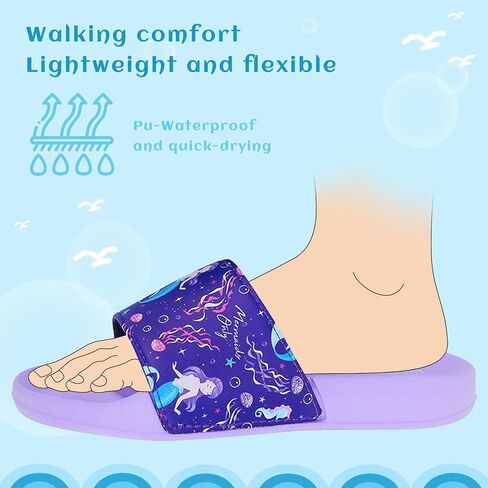 WateLves Girls & Boys Slide Sandals Kids Summer Slippers Slip On for Outdoor Beach Pool Shower (Little Kid/Big Kid) in Saudi Arabia