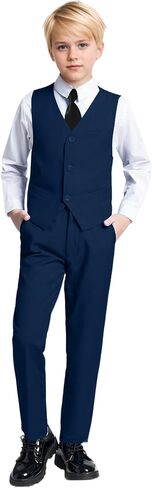 Boy's Tuxedos Toddler Formal Suits Set Kids Blue Black Slim Fit Suit for Weddings in Saudi Arabia